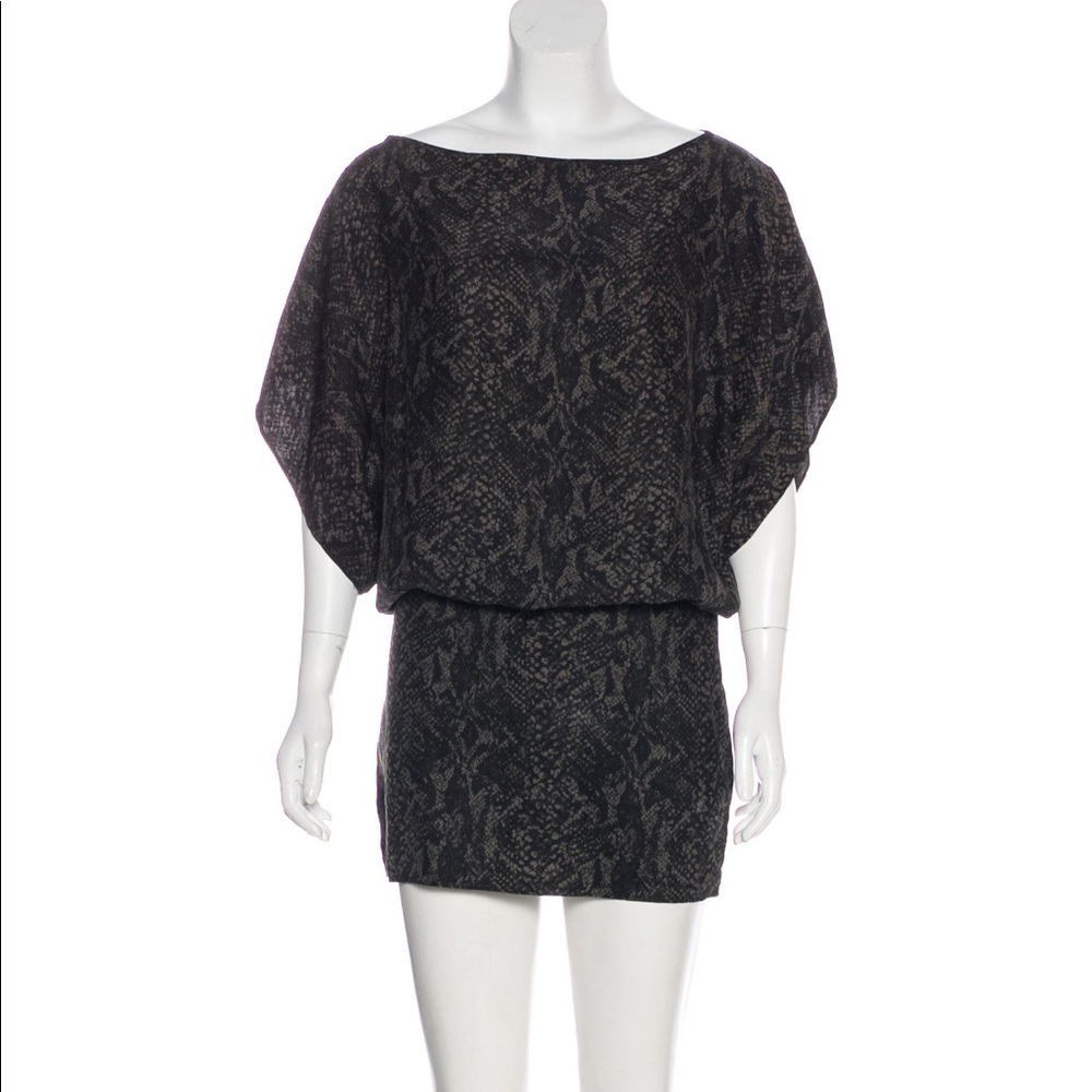 Parker Open Back Snake Print Tunic Dress